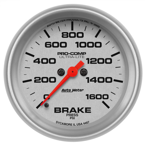 2-5/8" Brake Pressure, 0-1600 Psi, Ultra-Lite