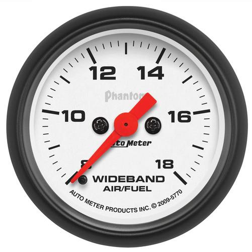 2-1/16" Wideband Air/Fuel Ratio, Analog, 8:1-18:1 Afr, Phantom