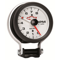 3-3/4" Pedestal Tachometer, 0-8,000 Rpm, Chevy Red Bowtie, White