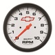 5" In-Dash Tachometer, 0-10,000 Rpm, Chevy Red Bowtie, White