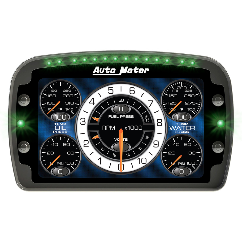 8-1/2"W X 5-1/4"H X 1-3/8" D Lcd Dash, User Configurable,