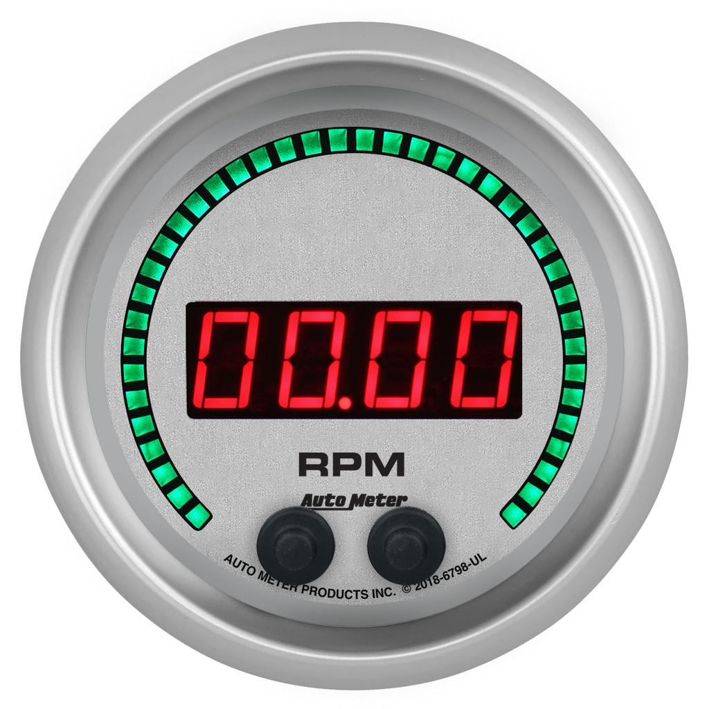 3-3/8" Tachometer, 0-16k Rpm, In-Dash, Ultra-Lite Elite Digital