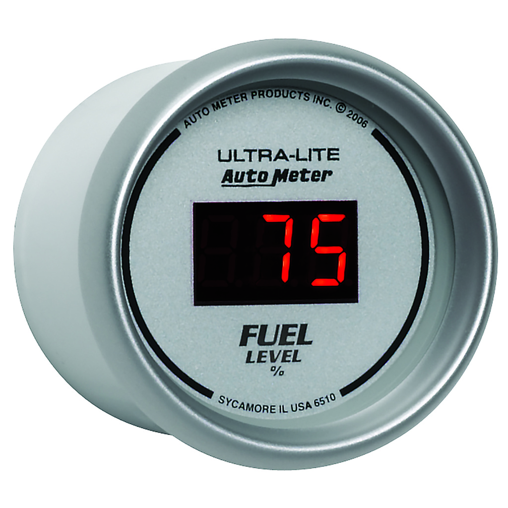 2-1/16" Fuel Level, Programmable 0-280 Ω, Dig. Silver