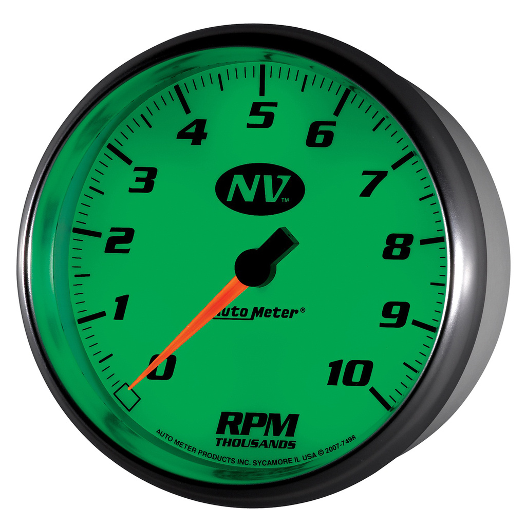 5" In-Dash Tachometer, 0-10,000 Rpm, Nv