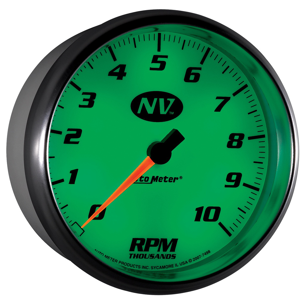 5" In-Dash Tachometer, 0-10,000 Rpm, Nv