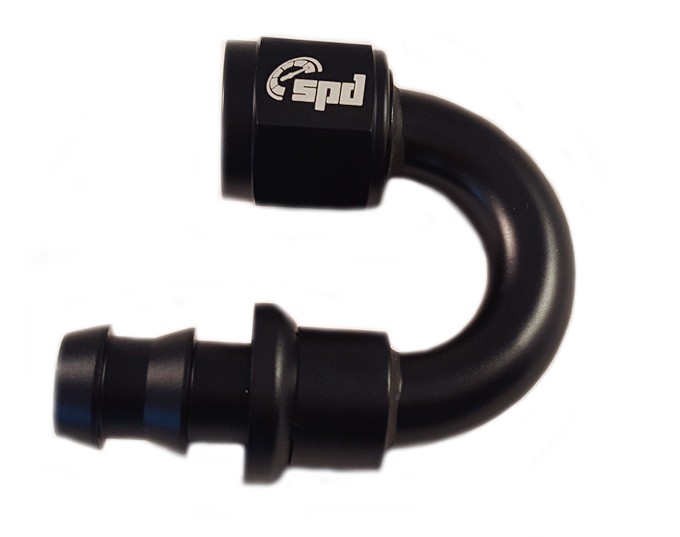 AN6 hose end 180 ° Push On
