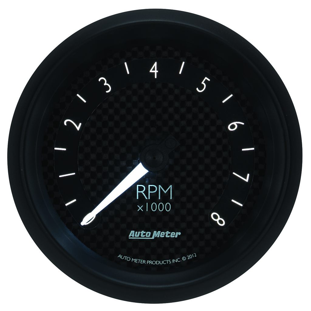 3-3/8" In-Dash Tachometer, 0-8,000 Rpm, Gt