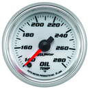 2-1/16" Oil Temperature, 140-280 °F, White, Pro-Cycle