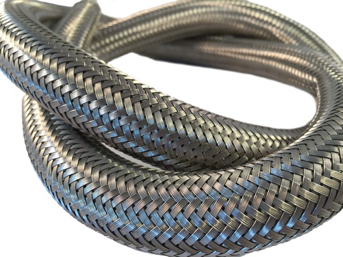 Braided cable sleeve stainless 30mm