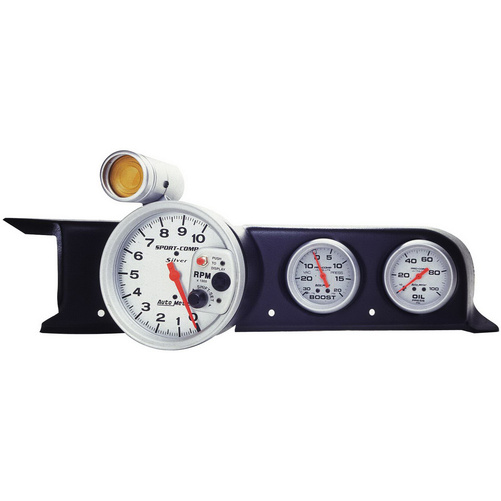 Dash Top, Triple, (5" Pedestal Tach, 2-5/8"X2), Mustang 87-93 Fox