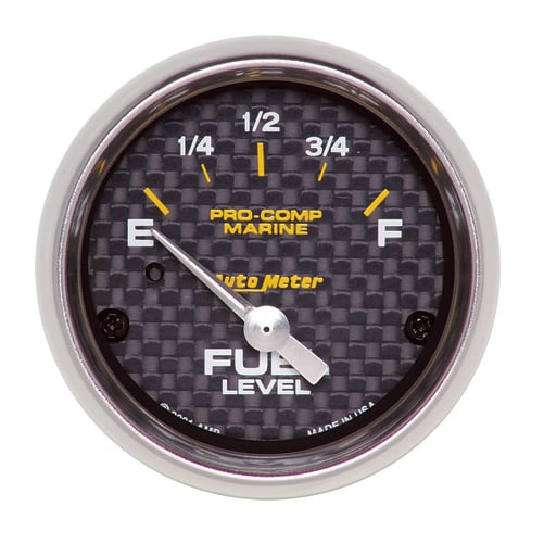2-1/16" Fuel Level, 240-33 Ω, Marine Carbon Fiber