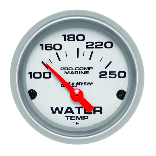 2-1/16" Water Temperature, 100-250 °F, Marine Silver Ultra-Lite
