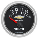 2-1/16" Voltmeter, 18v, Electric, Chevy Gold Bowtie