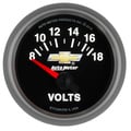 2-1/16" Voltmeter, 18v, Electric, Chevy Gold Bowtie