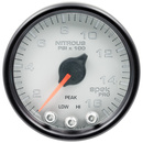 2-1/16" Nitrous Pressure, 0-1600 Psi, Spek-Pro, Silver/Black