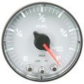 2-1/16" Fuel Level, Programmable 0-300 Ω, Spek-Pro, White/Black