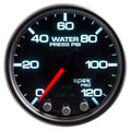 2-1/16" Water Pressure, 0-120 Psi, Spek-Pro, Black/Black