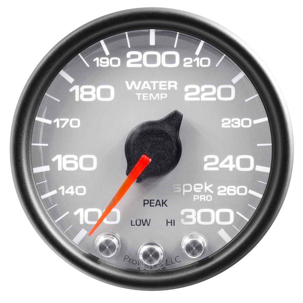2-1/16" Water Temperature, 100-300 °F, Spek-Pro, Silver/Black