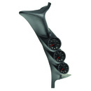 Pillar Kit, 0-35 Psi/0-2000 °F/100-300 °F, 99-07 Ford Superduty, Spek-Pro, Black Dial, Black Bezel, Flat Antiglare Lens