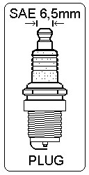 Spark plug boot 45° SAE 6,5mm