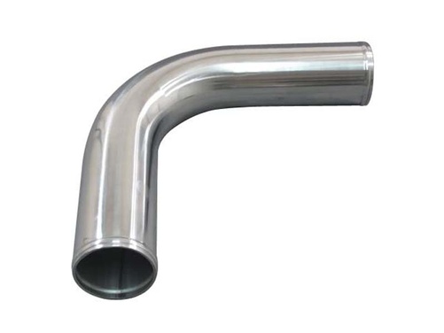 90° aluminum tube 2,5" Polished