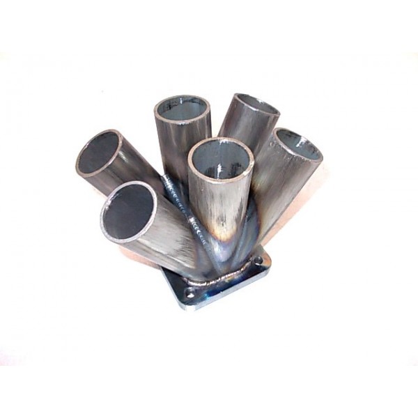 Merge collector 6cyl mild Steel straight - T4 twin-entry