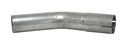 Bent exhaust tube 30° 1 3/4" Stainless (44,5mm)