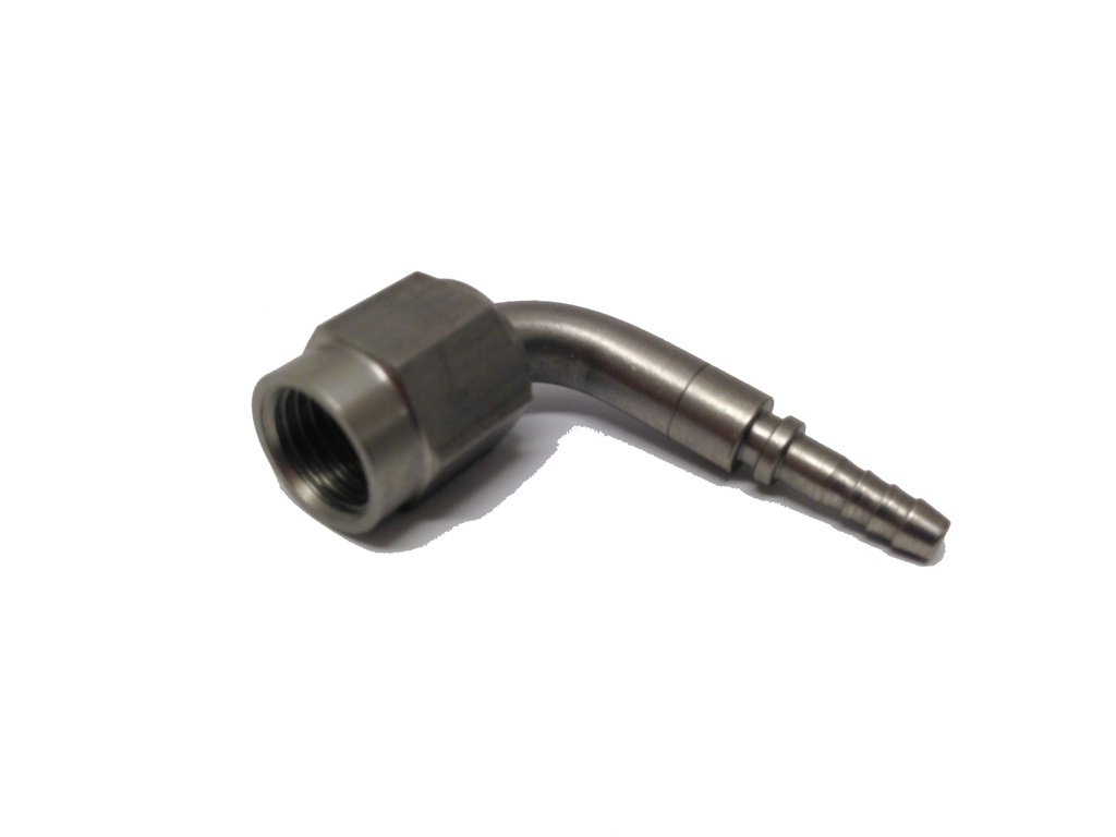 Brake fitting female 9/16-18 90° conc.